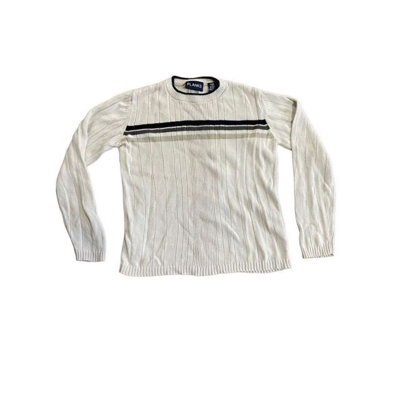 PLANKS cream vintage sweater with stripe XL - Picture 6 of 6